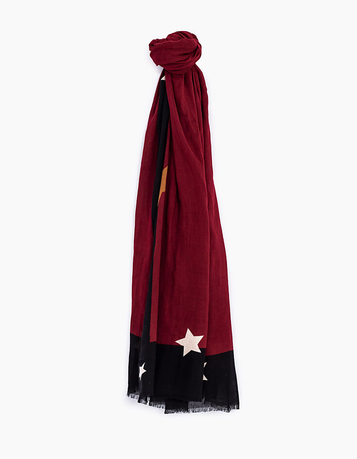 Women's red star scarf-1