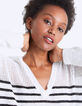Pull marinière en laine mousseuse femme-4