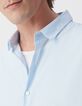Hemelsblauw SLIM overhemd bio katoenvoile Heren-4