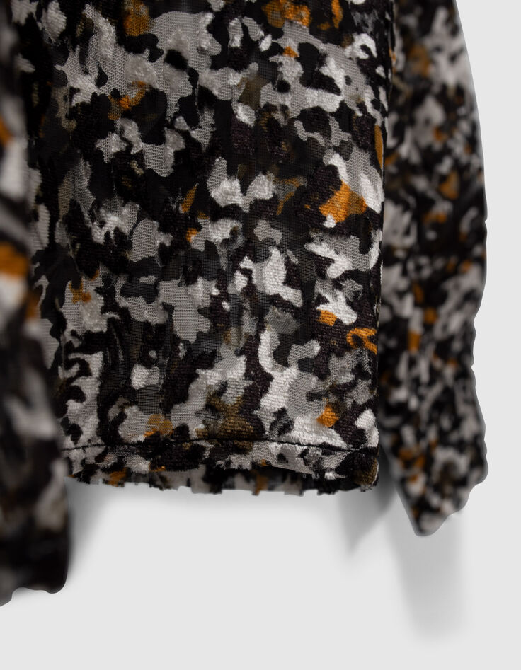 Pure Edition-Women’s black tachist rock dévoré blouse-6 Pure Edition-Women’s black tachist rock dévoré blouse-6