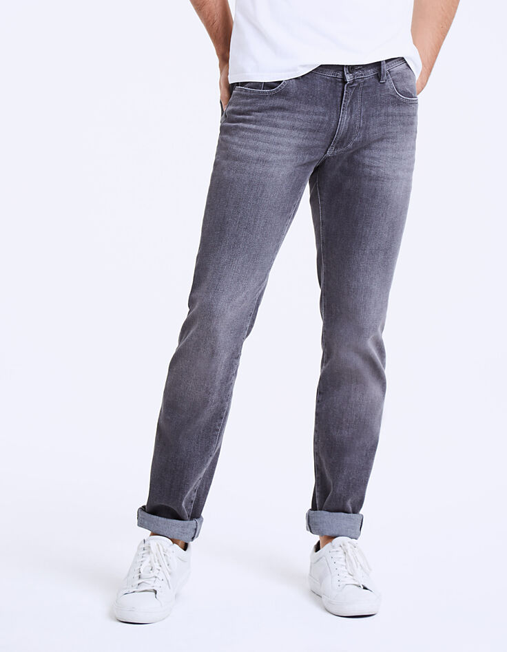 Grijze slim herenjeans Downtown-3 Grijze slim herenjeans Downtown-3