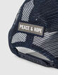 Casquette kaki foncé, blanc et navy à tête de mort garçon -4