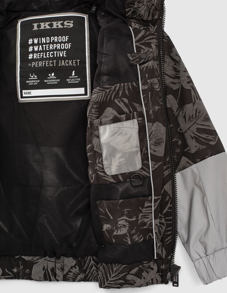 Zwart windjack jungleprint REFLECTEREND-5