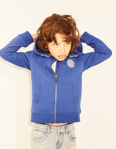 Cardigan bleu zippé garçon - IKKS