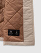 Girls’ beige trench coat with velvet collar-7