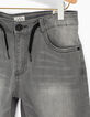 Bermuda en jean grey bleach avec cordons garçon-4