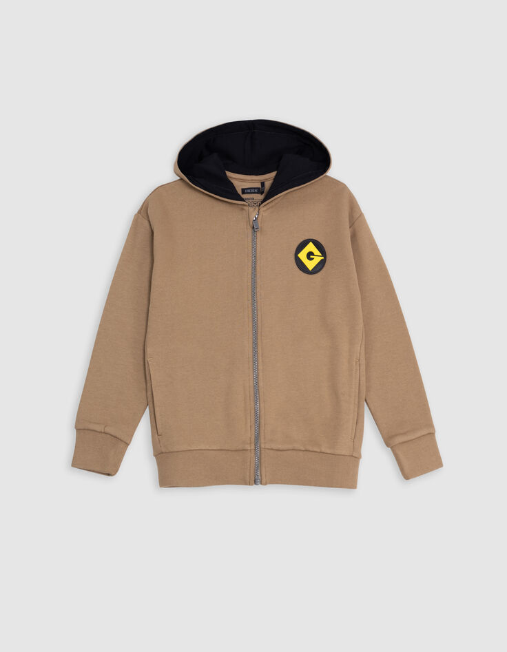 Cardigan camel bio maxi visuel Gru dos MINIONS garçon-1 Cardigan camel bio maxi visuel Gru dos MINIONS garçon-1