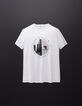 Wit T-shirt opdruk buildings DRY FAST Heren-6