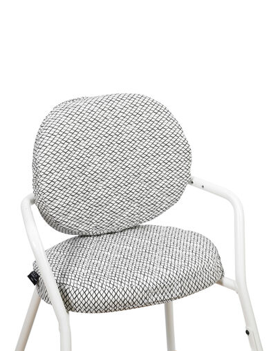 CHARLIE CRANE 2 Tibu Black and White chair cushions - IKKS