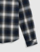 Chemise REGULAR marine motif carreaux Homme-7