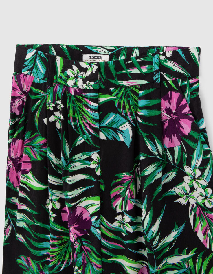 Girls’ black LENZING™ ECOVERO™ tropical trousers-4
