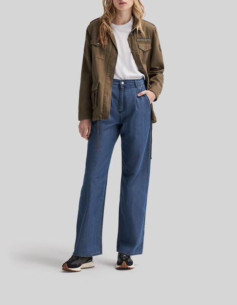 Jean large summer blue taille haute Femme - IKKS