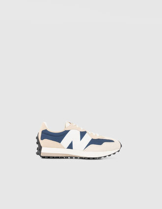 Men’s beige and navy New Balance 327 trainers