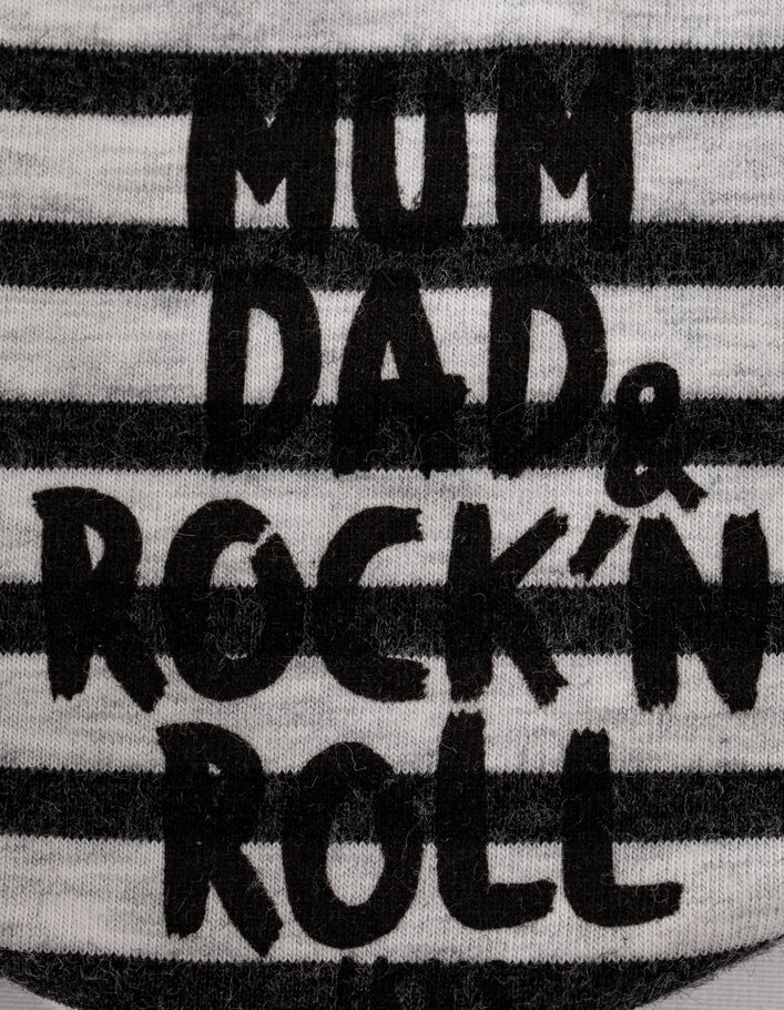 Babero mastic jaspeado print rock algodón bio bebé - IKKS