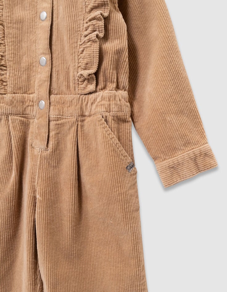 Girls’ beige corduroy jumpsuit-5 Girls’ beige corduroy jumpsuit-5