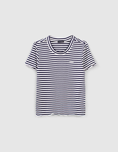 Mädchen-Matrosenshirt aus Rippstrick