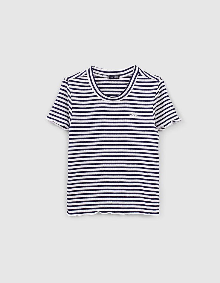 Mädchen-Matrosenshirt aus Rippstrick-1