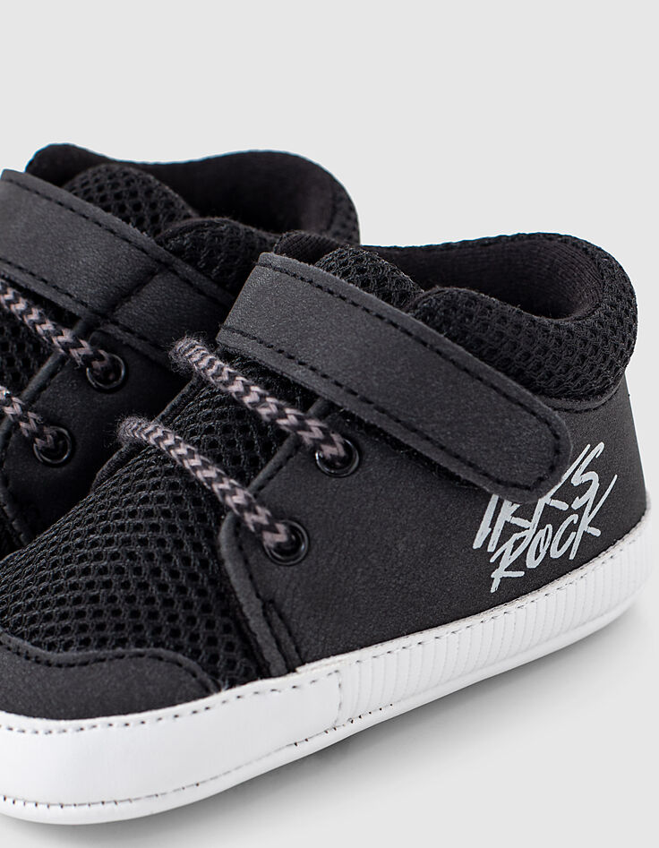 Baskets grises bi mati&egrave;re b&eacute;b&eacute; gar&ccedil;on -4