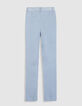 Women's flowing blue tailored pants-7