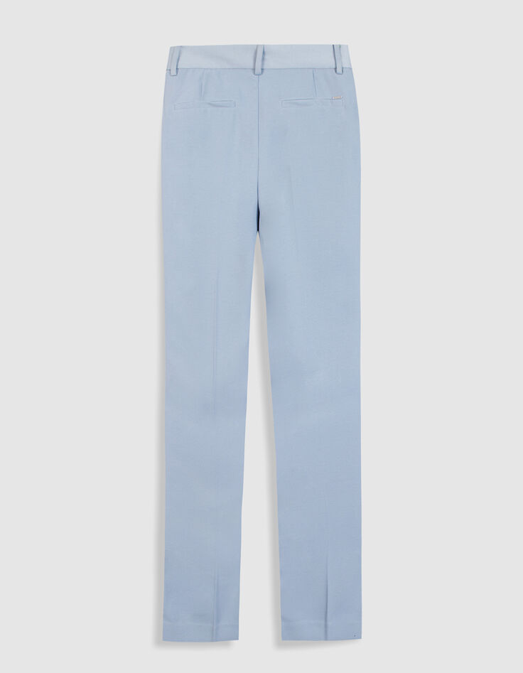 Women's flowing blue tailored pants-7