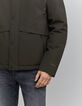 Men's WATERPROOF BREATHABLE granulated nylon khaki jacket-5