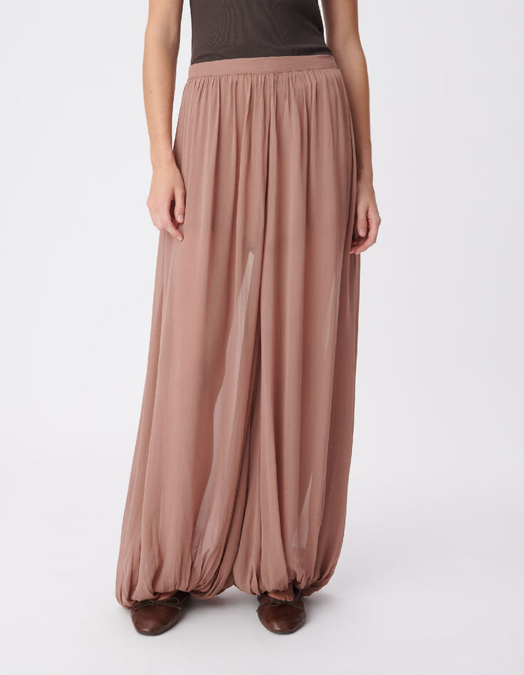Pantal&oacute;n globo blush fluido de mujer-3