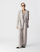 Women's grey lurex stripe suit jacket-2