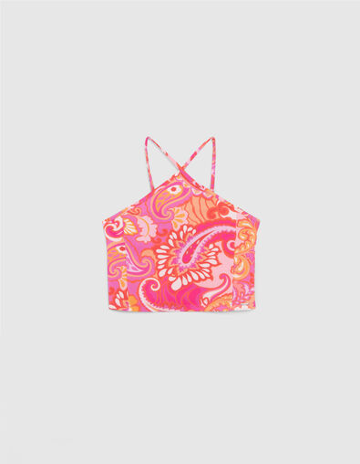 Rosa Mädchentop mit psychedelischem Print - IKKS