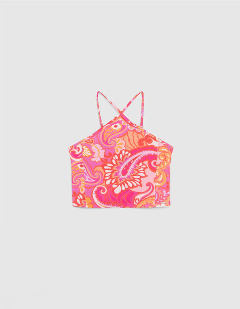 Rosa Mädchentop mit psychedelischem Print - IKKS