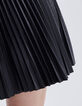 Jupe courte noire plissée recyclée esprit rock Femme-4