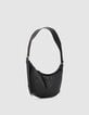 Black grained leather Allane half-moon bag size S Women-2