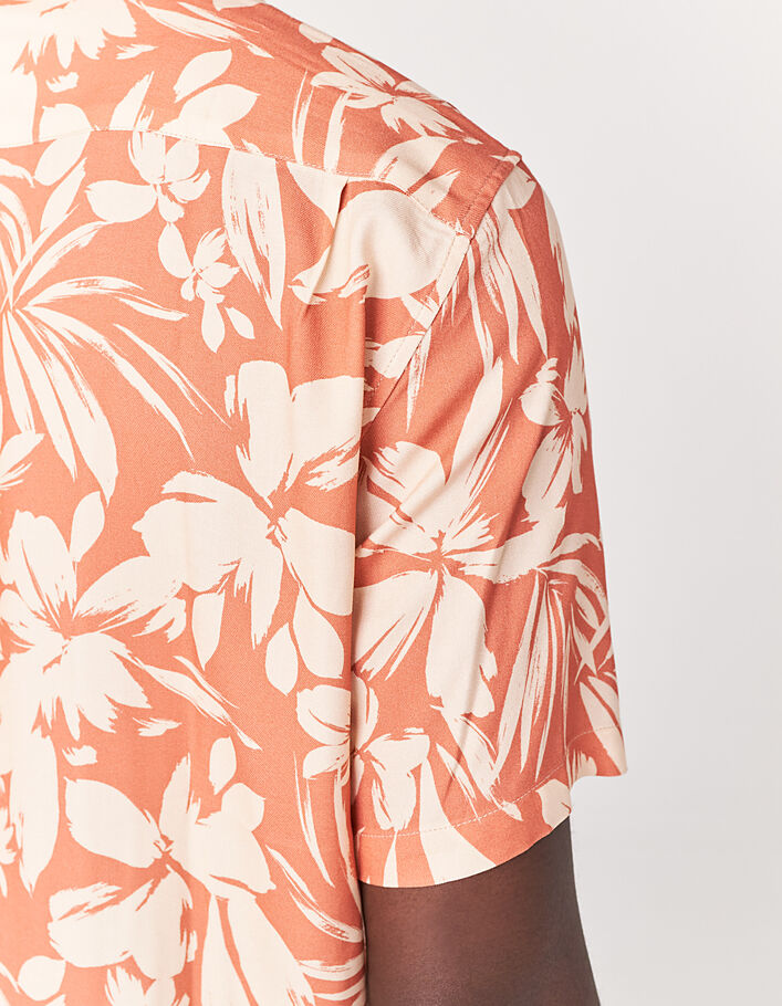 Men’s coral XL-flower Ecovero® REGULAR shirt - IKKS