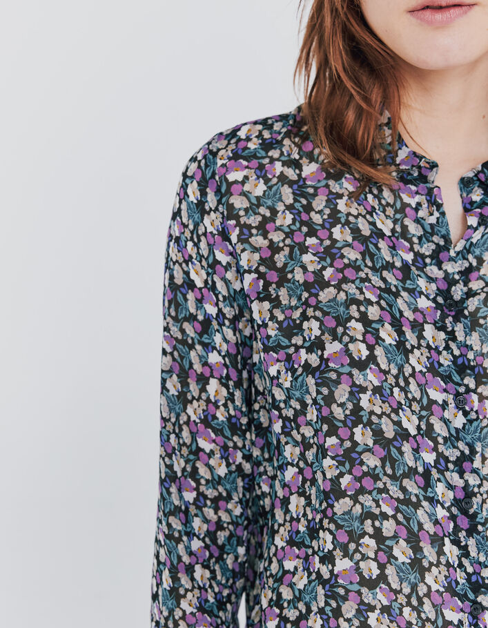 Camisa viscosa estampado floral mujer - IKKS