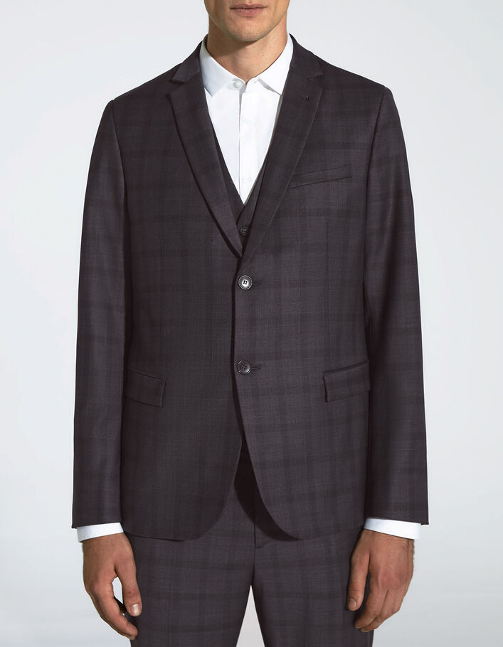 Men’s indigo checked TRAVEL SUIT suit jacket - IKKS