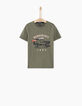 Camiseta caqui medio visual coche 4x4 niño -1