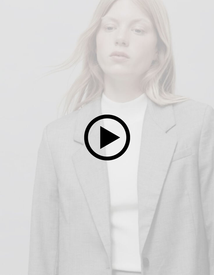 Women's oversized grey faux-uni suit jacket-11