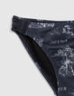 Maillot de bain 2 pièces navy toile de Jouy recyclé fille-4