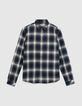 Chemise REGULAR marine motif carreaux Homme-6