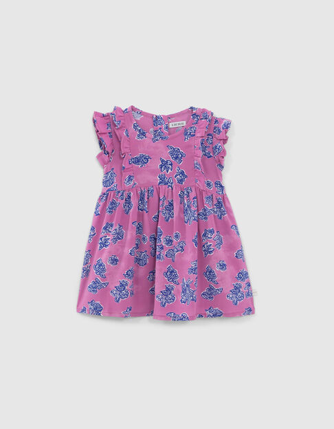 Robe mauve LENZING™ ECOVERO™ floral indien bébé fille - IKKS