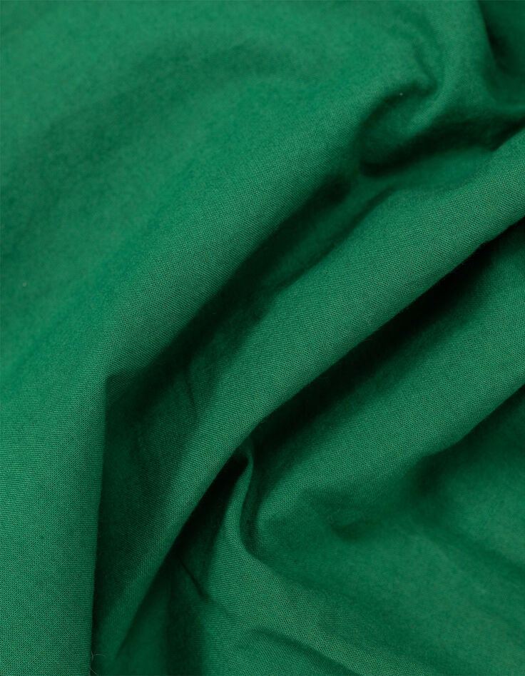 Top ample verte coton bio encolure brod&eacute;e Femme-6