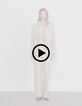 Women’s beige pinstripe backless suit waistcoat-6 Women’s beige pinstripe backless suit waistcoat-6