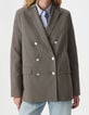 Veste de tailleur beige motif pied-de-puce Femme-4