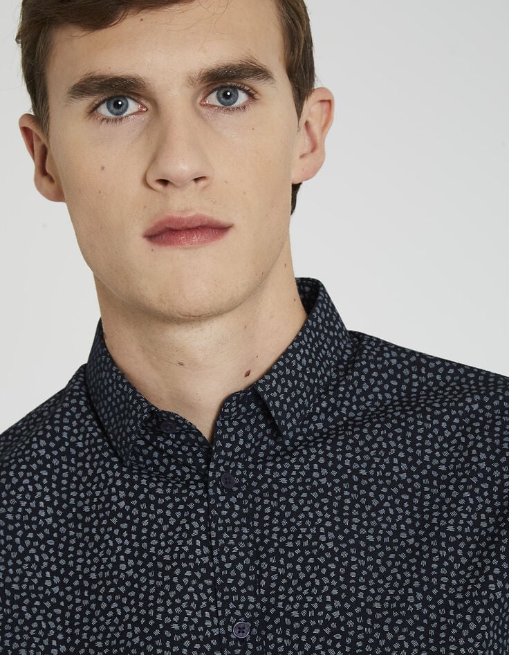 Camisa azul marino hombre-2