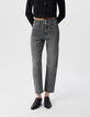 Vaqueros slouchy algodón BCI gris cropped mujer-2