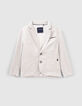 Veste de costume beige ray&eacute;e gar&ccedil;on-1