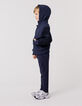 Navy two-ply hooded bomber for boy-2