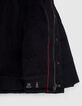 Doudoune navy bi matière fourrée à capuche nylon garçon-5
