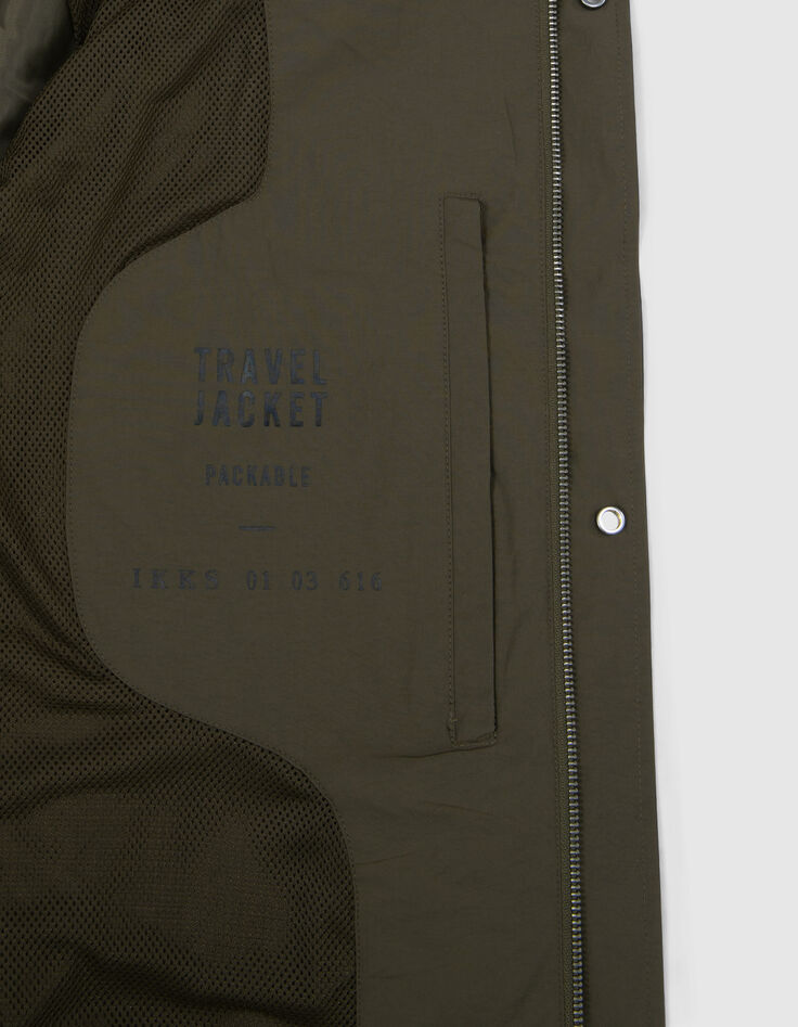 Parka kaki nylon fa&ccedil;on parachute Homme-9