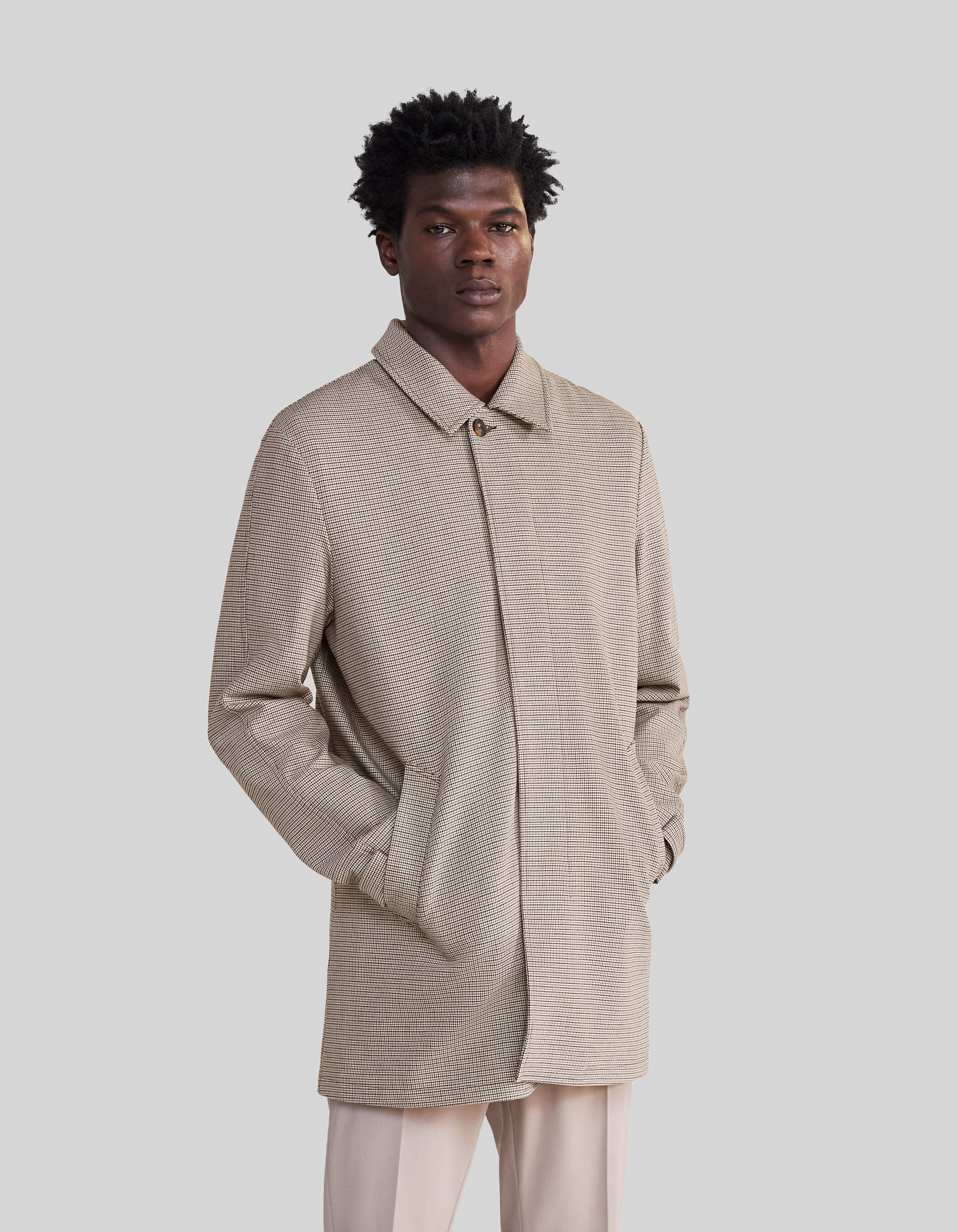 Trench carreaux homme sales