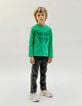 Jungen-T-Shirt aus Phosphor-Biowolle mit Leoaugen, Jungen-2 Jungen-T-Shirt aus Phosphor-Biowolle mit Leoaugen, Jungen-2